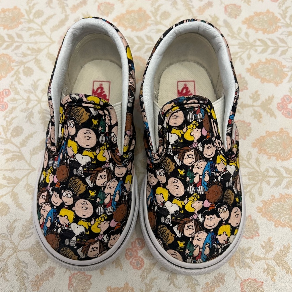 Vans Kids Cartoon Character Slip-On Sneakers